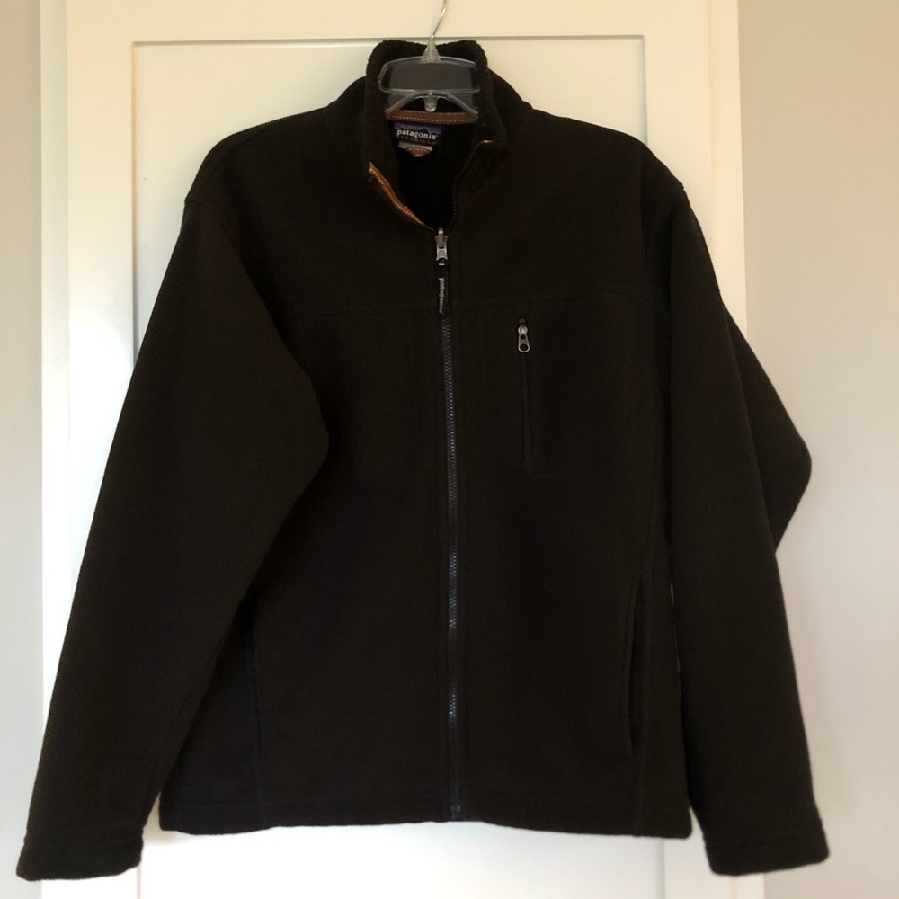 Patagonia Brown Synchilla Zip Up Ribbed Fleece | M